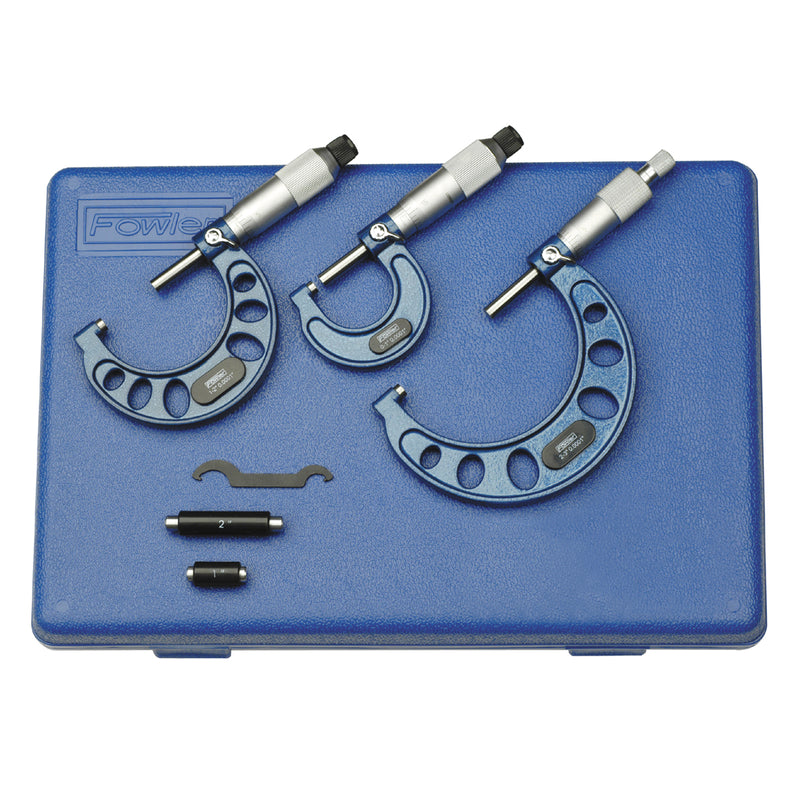 Fowler 0-4" Outside Inch Micrometer Set