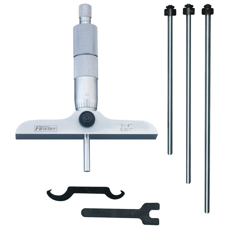 Fowler 0-4" Economy Depth Micrometer with 4" Base