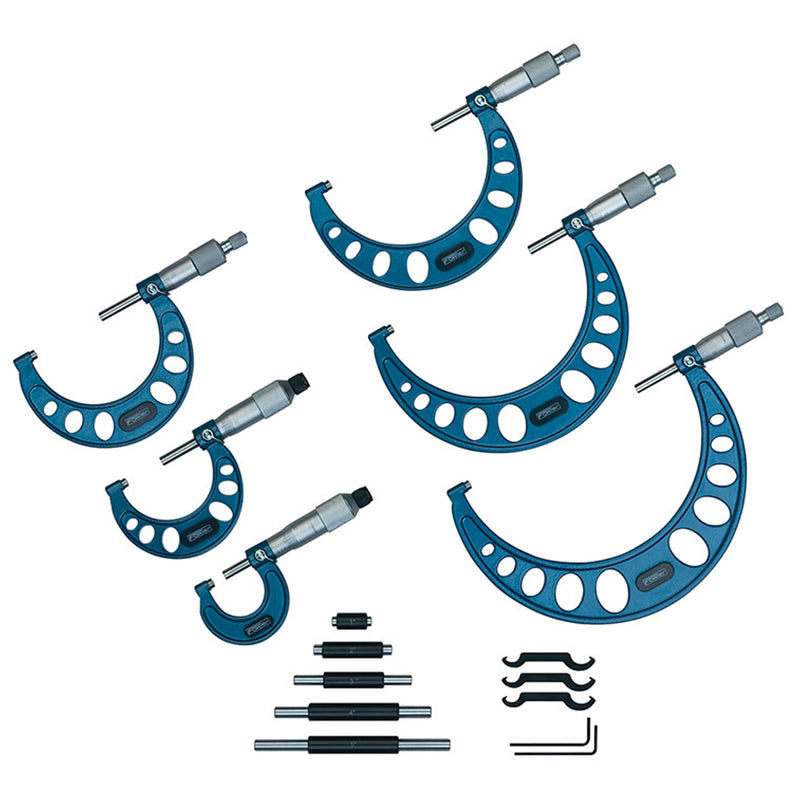 Fowler 0-6" Outside Inch Micrometer Set
