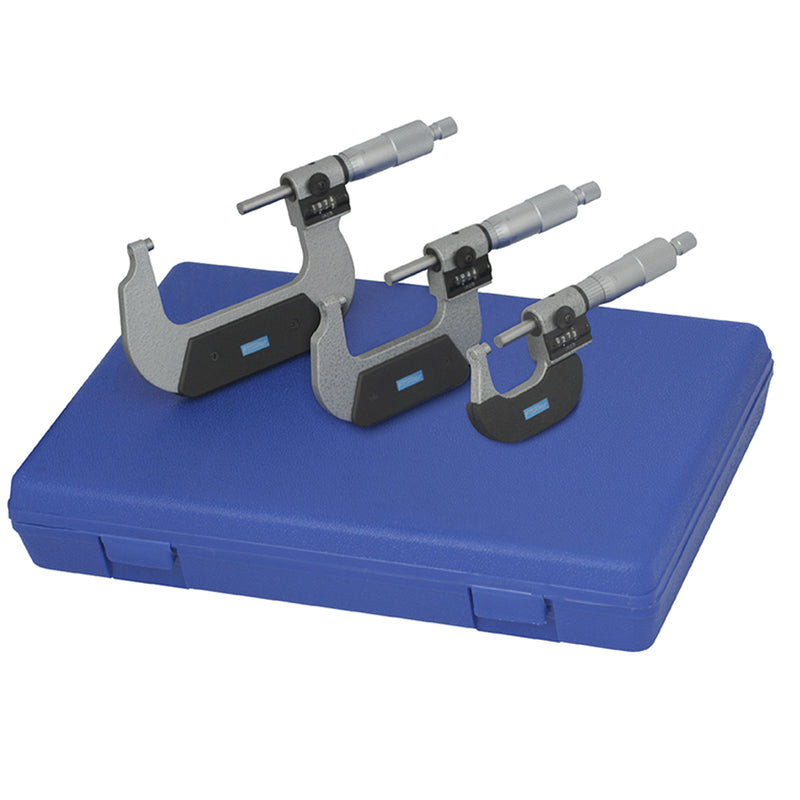 Fowler 0-75mm Digit Counter Micrometer Set