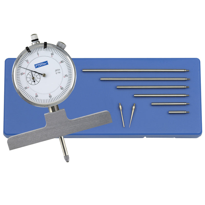 Fowler 0-22" X-Depth Dial Depth Gage