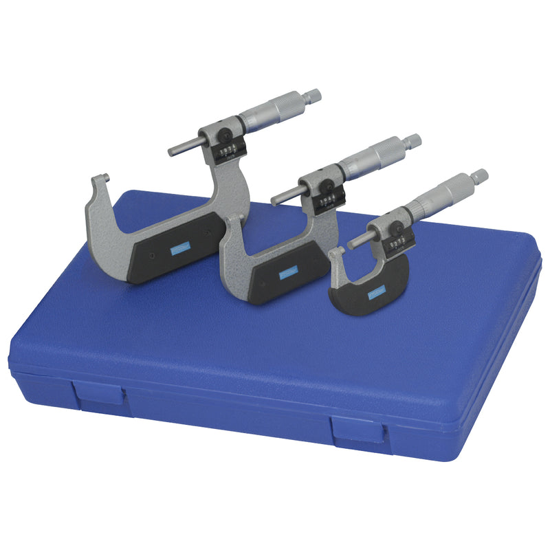 Fowler 0-3" Digit Counter Micrometer Set