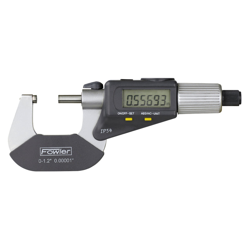 Fowler 0-1"/0-25mm QuadraMic Electronic 4-Way Reading Micrometer