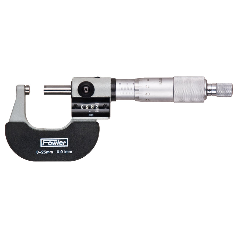 Fowler 0-25mm Digit Counter Outside Micrometer