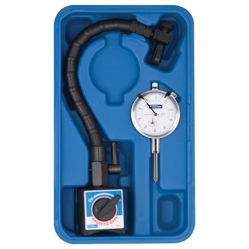 Fowler Flex Arm Mag Base with Dial Indicator Combo