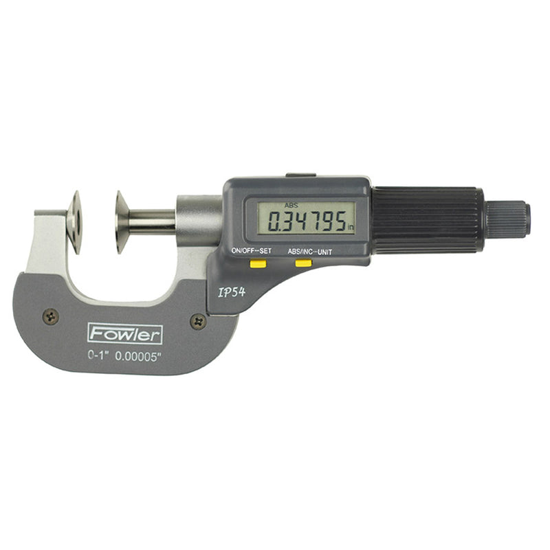 Fowler 0-1"/0-25mm Electronic IP54 Disc Micrometer