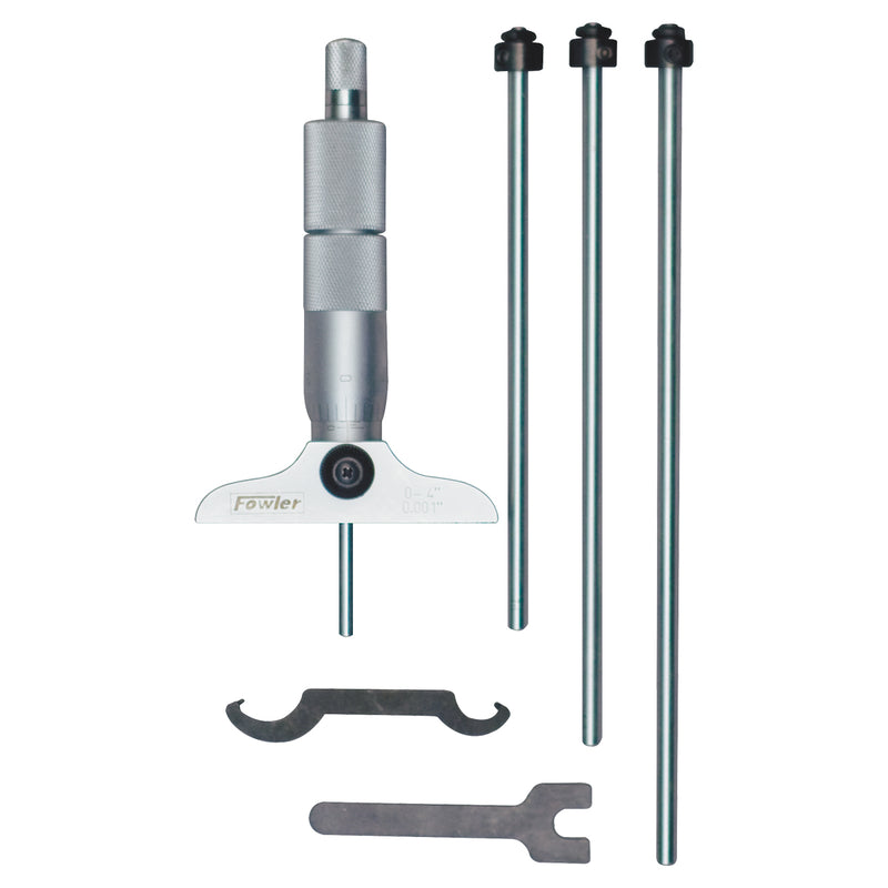Fowler 0-4" Vernier Depth Micrometer