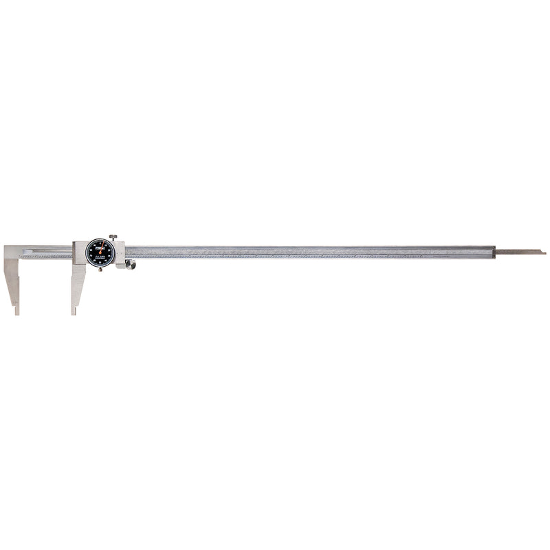 Long Range Dial Caliper with Depth Rod 0-24" Range (Black Dial)