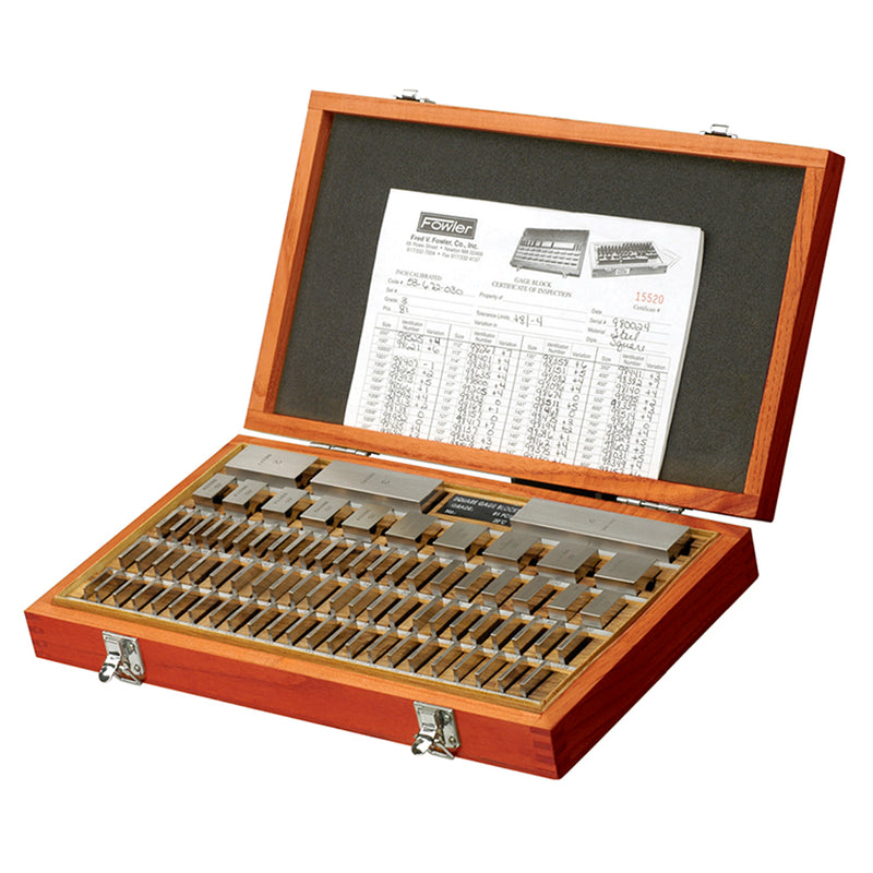 Fowler 81 Piece Square Steel Gage Block Set