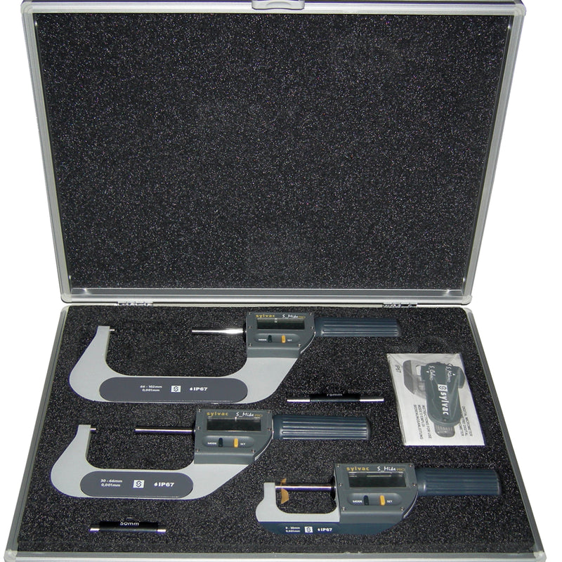 Fowler 0 - 4"/0 - 102mm BLUETOOTH Rapid-Mic Electronic Micrometer Set with Lifetime Warranty 54-815-112-0