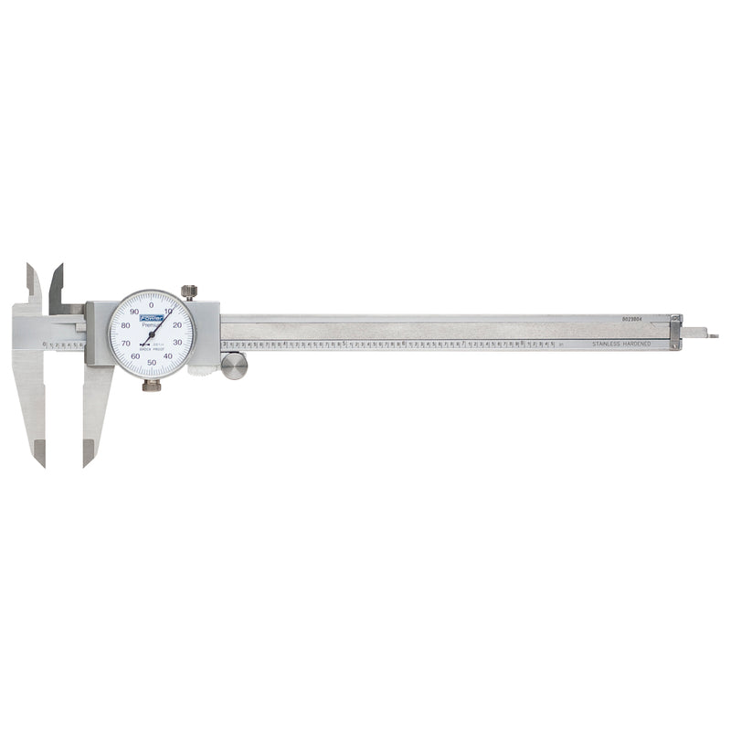 Premium Dial Caliper with 0-8" Range (White Dial)
