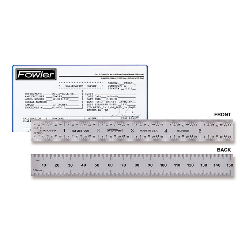 Fowler 18"/450mm Rigid Certified Rule