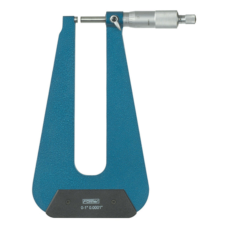 Fowler 0-1" Deep Throat Micrometer with 12" throat depth