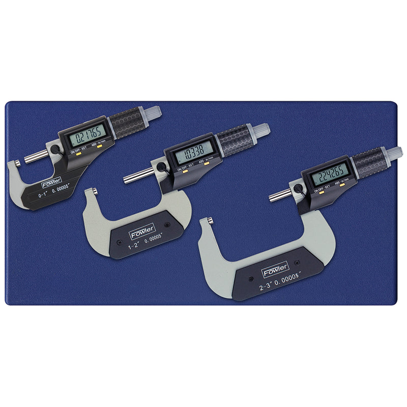Fowler 0-3"/0-75mm Xtra-Value II Electronic Micrometer Set