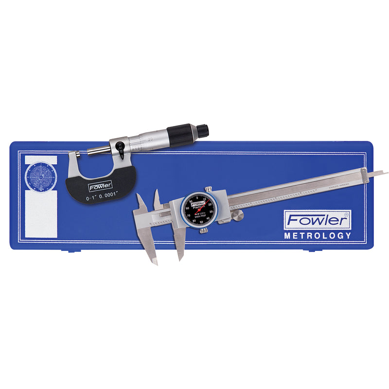 Black Dial Caliper and Micrometer Set