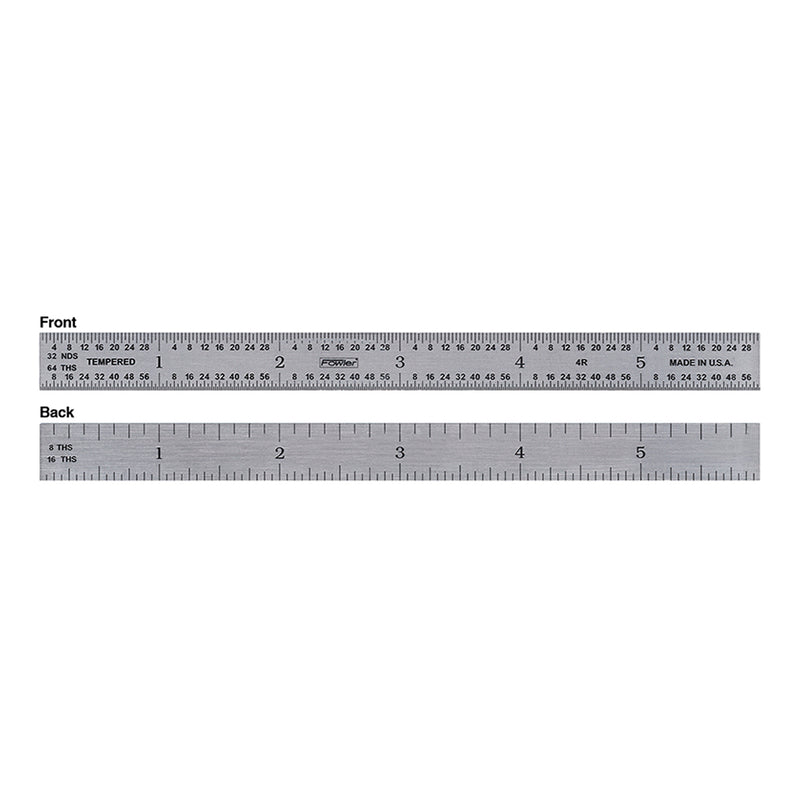 Fowler 24" 4R Flexible Steel Rule