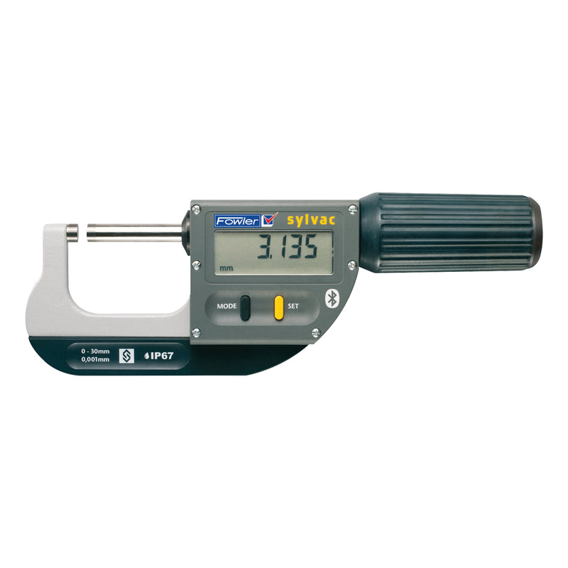 Fowler 1.18 - 2.6"/30 - 66mm BLUETOOTH Rapid-Mic Electronic Micrometer with Lifetime Warranty