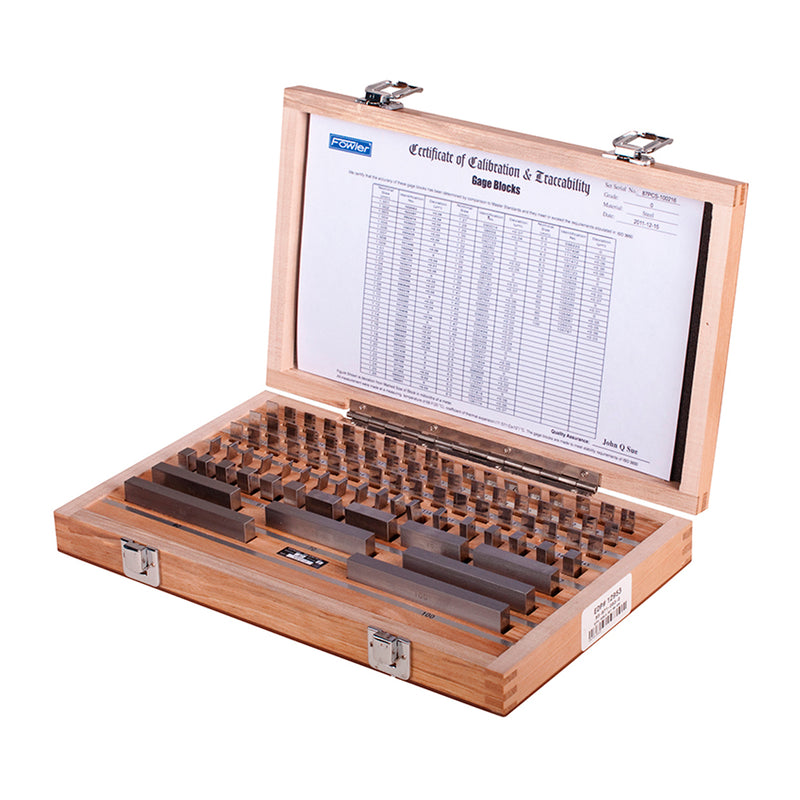 Fowler 103 Piece Rectangular Steel Metric Gage Block Set