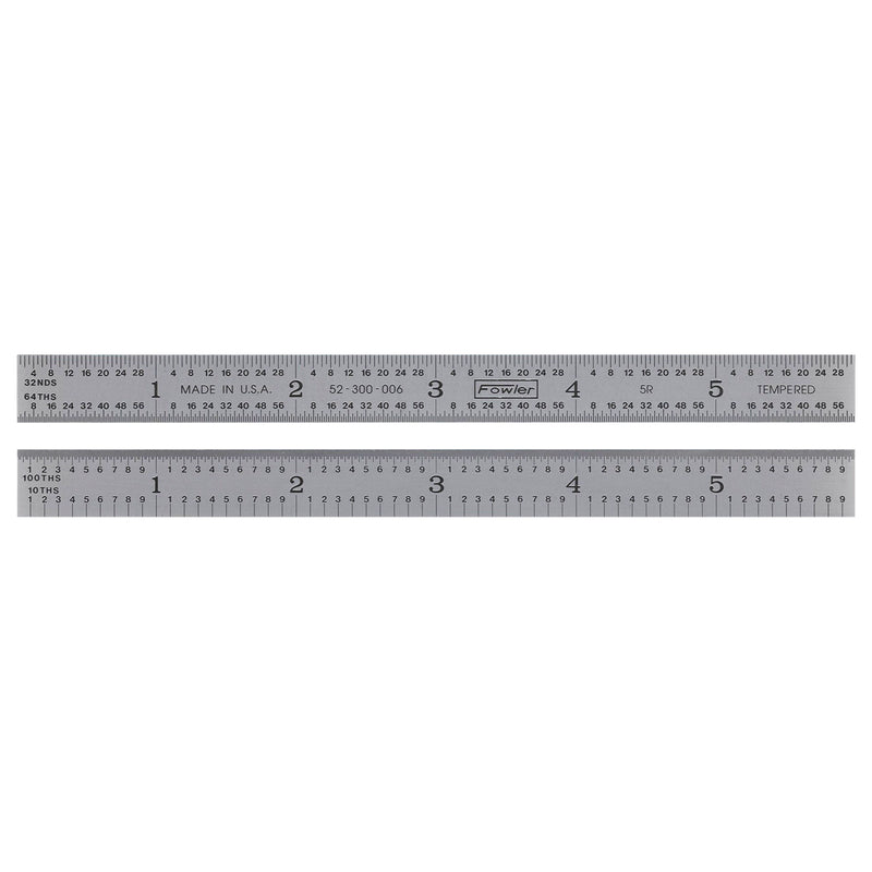 12" 5R Rigid Steel Rule