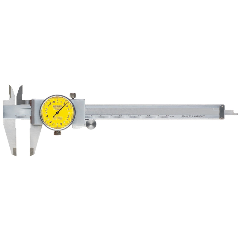 Fowler 0-150mm Yellow Dial Machinist Grade Dial Caliper