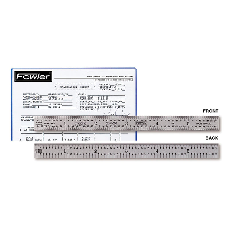 Fowler 12" Flexible Certified Rule
