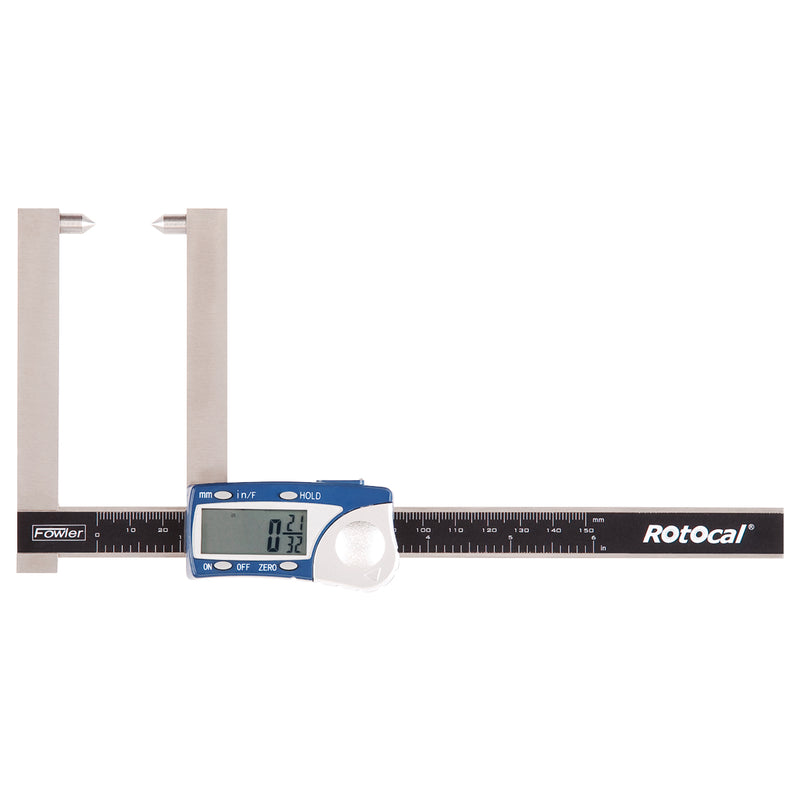 Rotocal Caliper With Conical Anvils