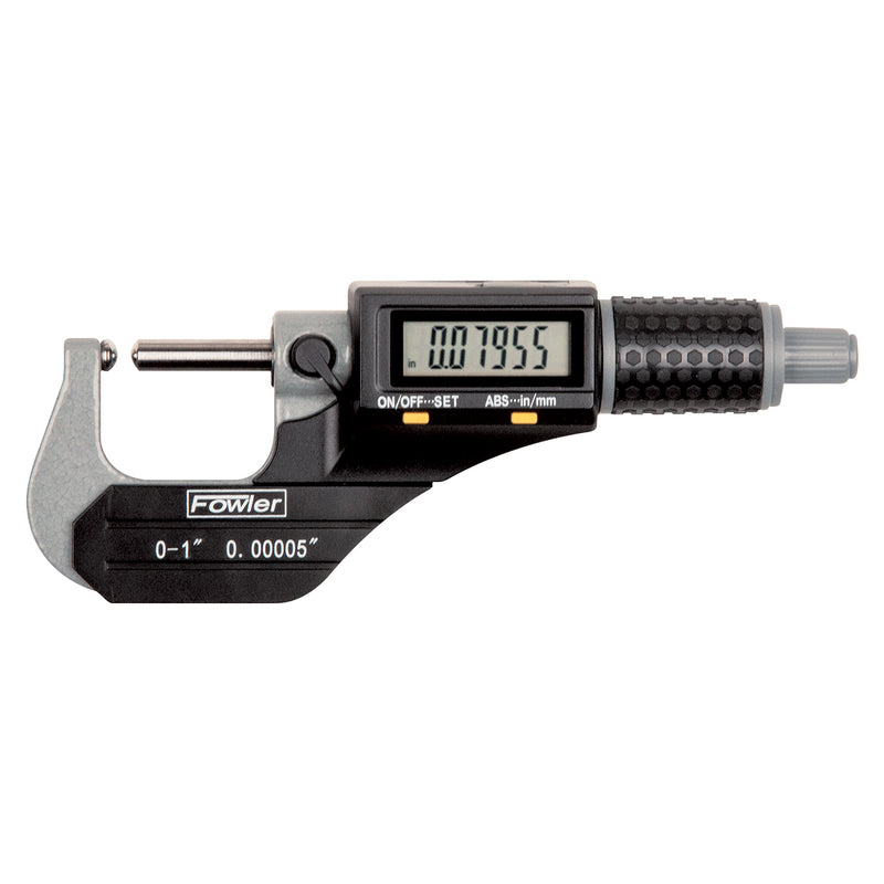 Fowler 3-4"/75-100mm Electronic IP54 Ball Anvil & Spindle Micrometer