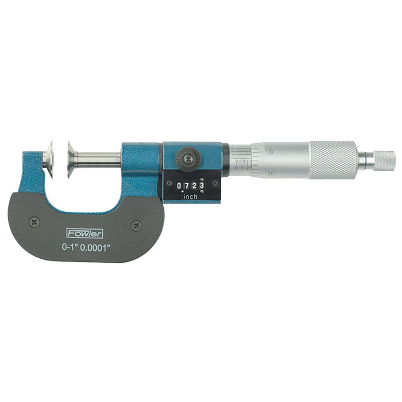 Fowler 1-2" Digit Counter Disc Micrometer