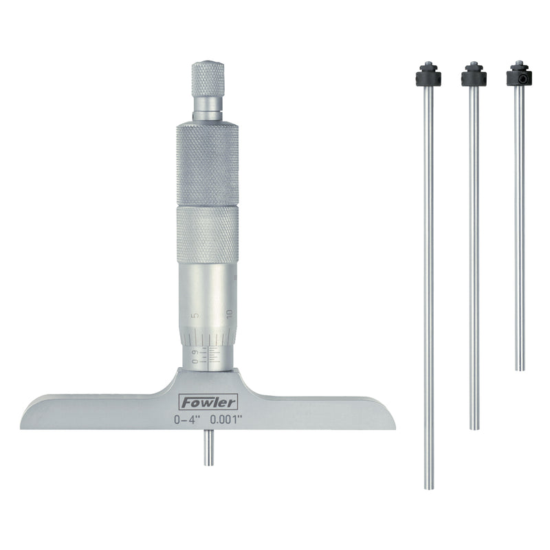 Fowler 0 - 12" Premium Depth Micrometer with 4" Base