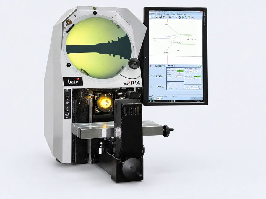 Fowler Baty R14 horizontal optical comparator